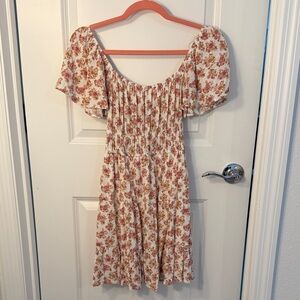 Liberty Love Floral Mini Dress with Puff Sleeves